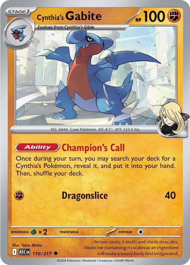 Cynthia's Gabite (110/217) [Mega Evolution: Ascended Heroes] | Card Citadel