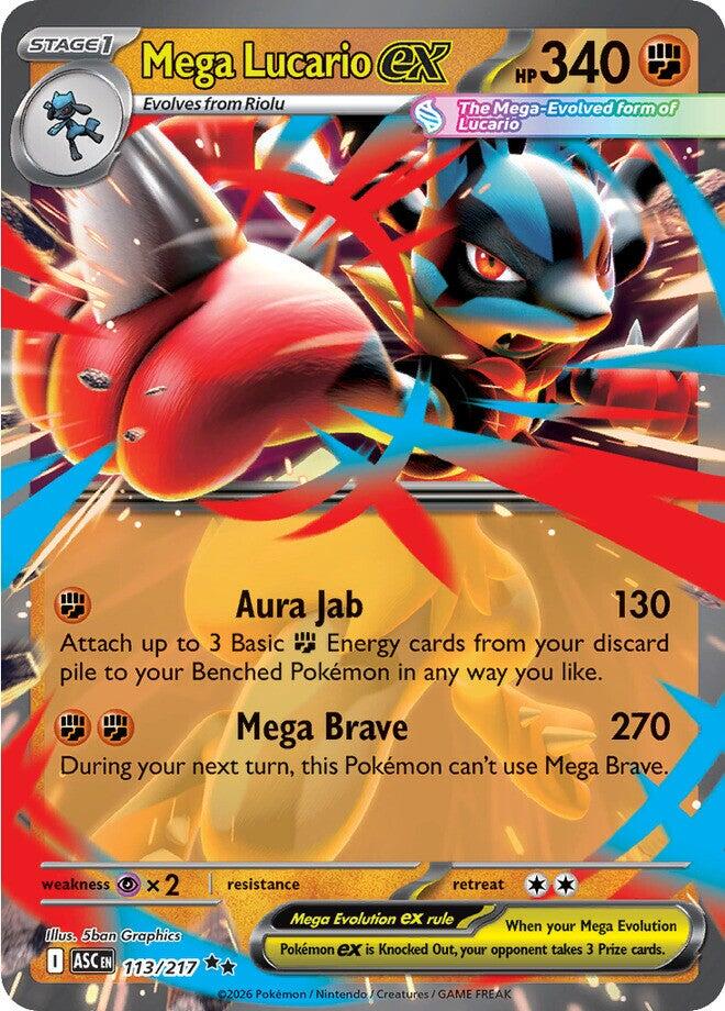 Mega Lucario ex (113/217) [Mega Evolution: Ascended Heroes] | Card Citadel