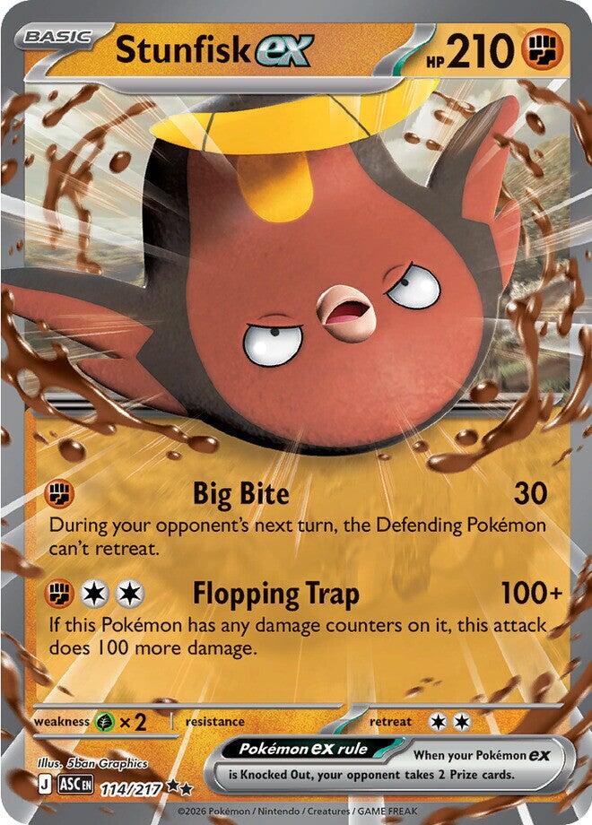 Stunfisk ex (114/217) [Mega Evolution: Ascended Heroes] | Card Citadel