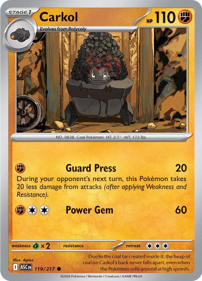 Carkol (119/217) [Mega Evolution: Ascended Heroes] | Card Citadel