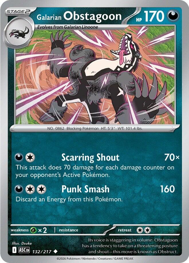 Galarian Obstagoon (132/217) [Mega Evolution: Ascended Heroes] | Card Citadel