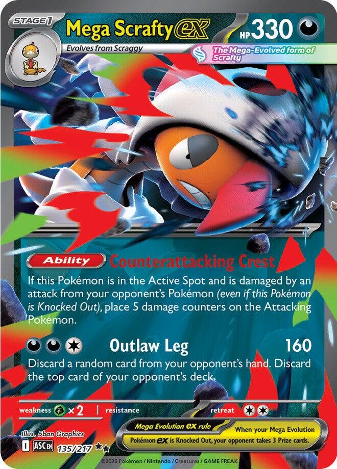 Mega Scrafty ex (135/217) [Mega Evolution: Ascended Heroes] | Card Citadel
