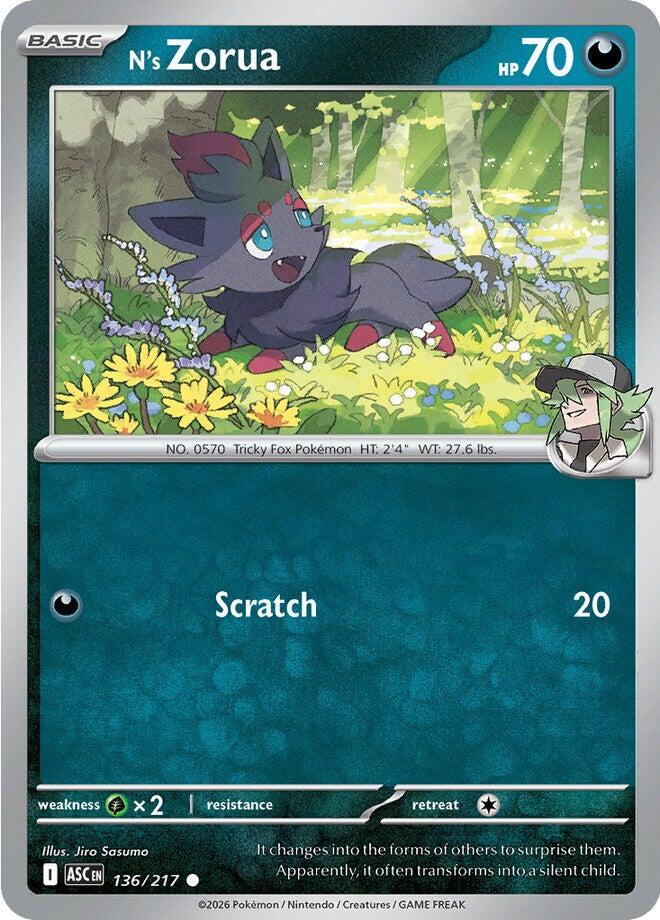 N's Zorua (136/217) [Mega Evolution: Ascended Heroes] | Card Citadel