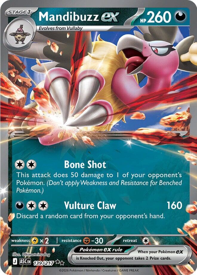 Mandibuzz ex (139/217) [Mega Evolution: Ascended Heroes] | Card Citadel