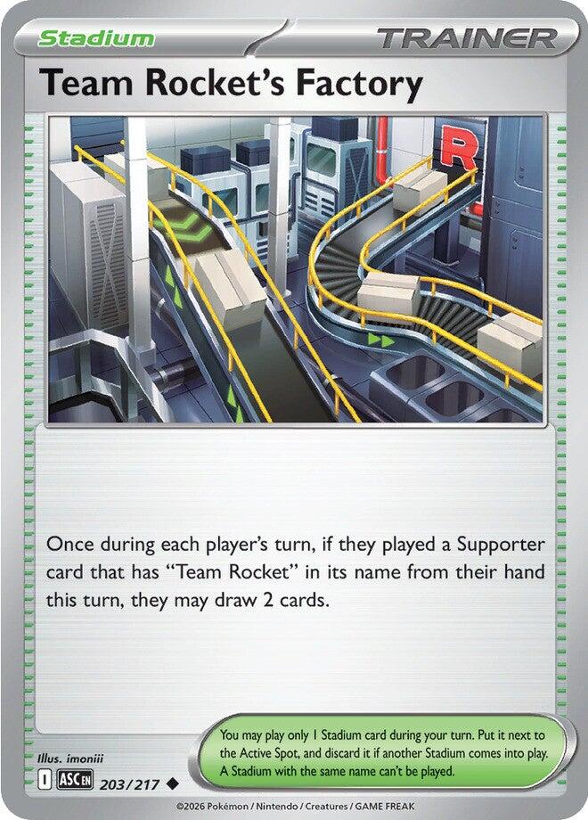 Team Rocket's Factory (203/217) [Mega Evolution: Ascended Heroes] | Card Citadel