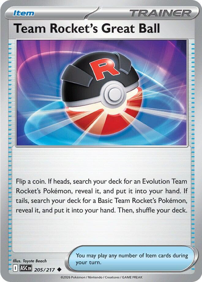 Team Rocket's Great Ball (205/217) [Mega Evolution: Ascended Heroes] | Card Citadel