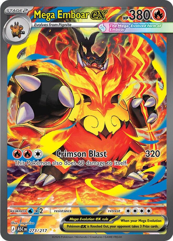 Mega Emboar ex (273/217) [Mega Evolution: Ascended Heroes] | Card Citadel