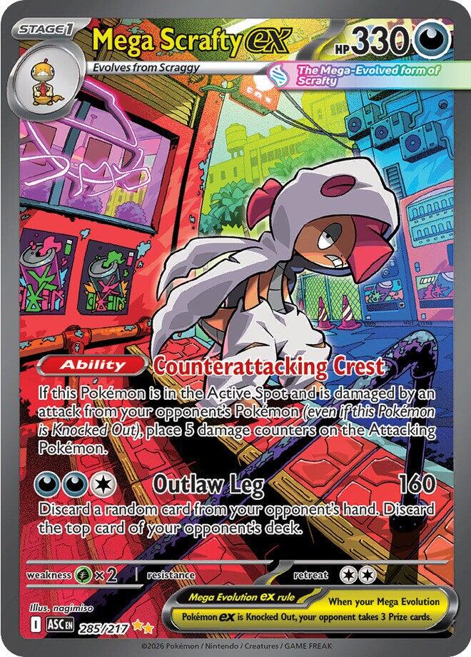 Mega Scrafty ex (285/217) [Mega Evolution: Ascended Heroes] | Card Citadel