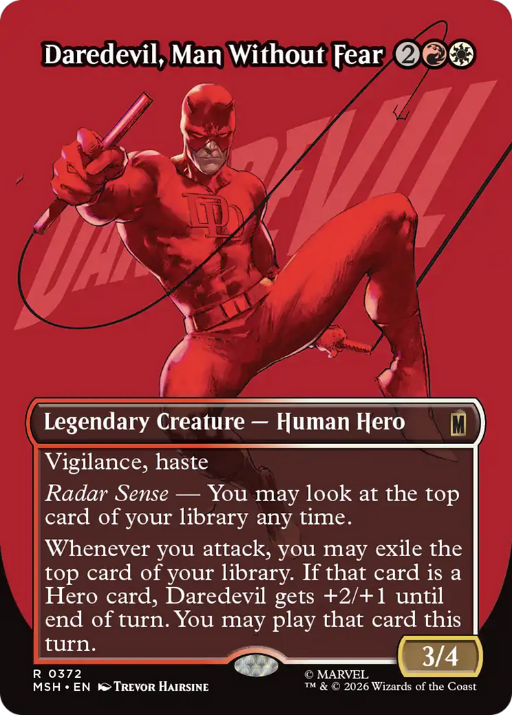 Daredevil, Man Without Fear (Borderless) (0372) [Marvel Super Heroes] | Card Citadel