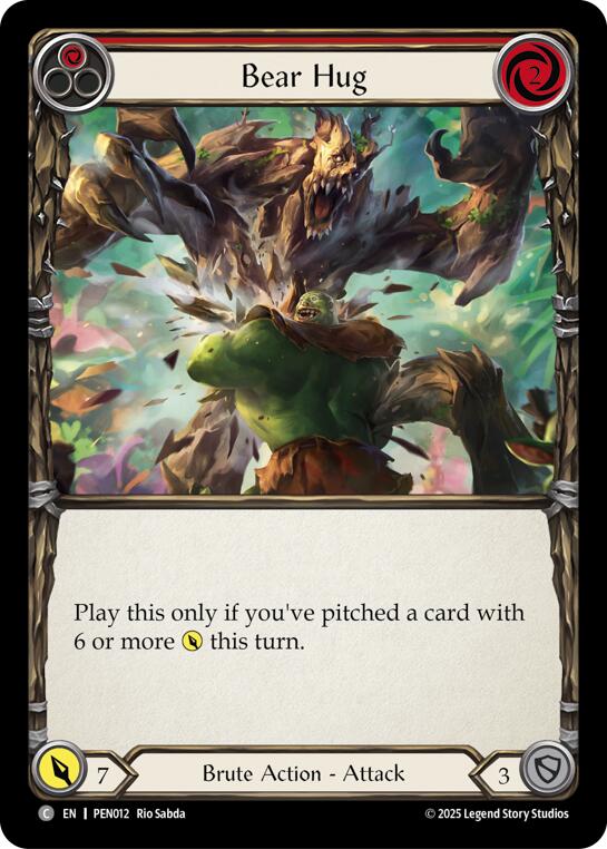 Bear Hug (Red) (Rainbow Foil) [PEN012] (Compendium of Rathe)  Rainbow Foil | Card Citadel