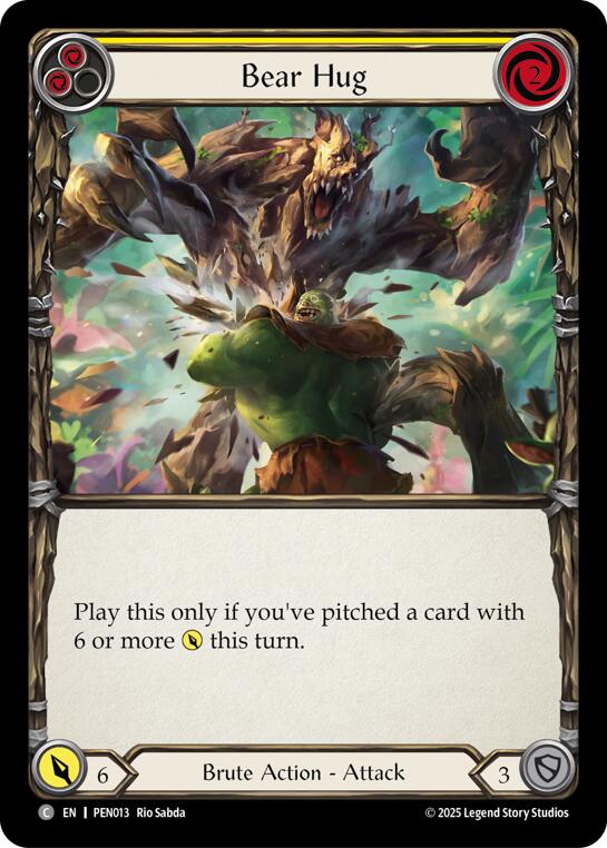 Bear Hug (Yellow) (Regular) [PEN013] (Compendium of Rathe) | Card Citadel