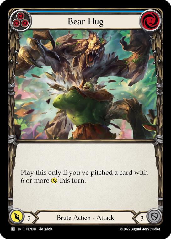 Bear Hug (Blue) (Rainbow Foil) [PEN014] (Compendium of Rathe)  Rainbow Foil | Card Citadel