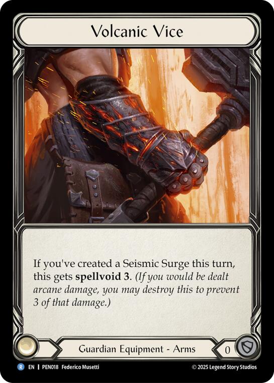 Volcanic Vice [PEN018] (Compendium of Rathe)  Cold Foil | Card Citadel
