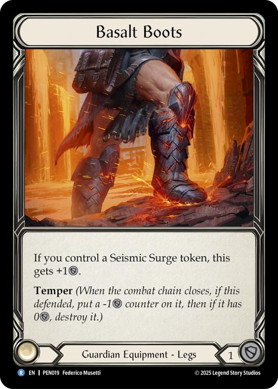 Basalt Boots [PEN019] (Compendium of Rathe)  Cold Foil | Card Citadel