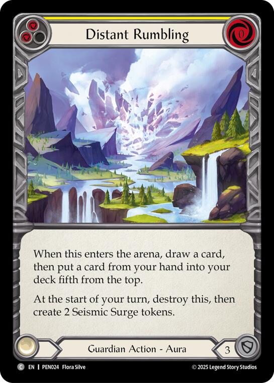 Distant Rumbling (Yellow) (Regular) [PEN024] (Compendium of Rathe) | Card Citadel