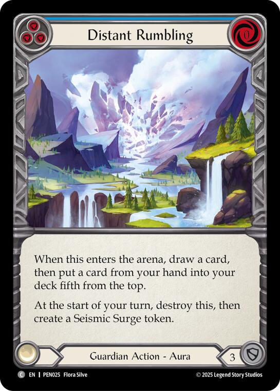 Distant Rumbling (Blue) (Rainbow Foil) [PEN025] (Compendium of Rathe)  Rainbow Foil | Card Citadel