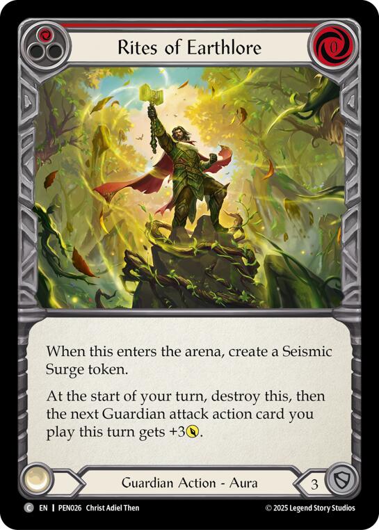 Rites Of Earthlore (Red) (Regular) [PEN026] (Compendium of Rathe) | Card Citadel