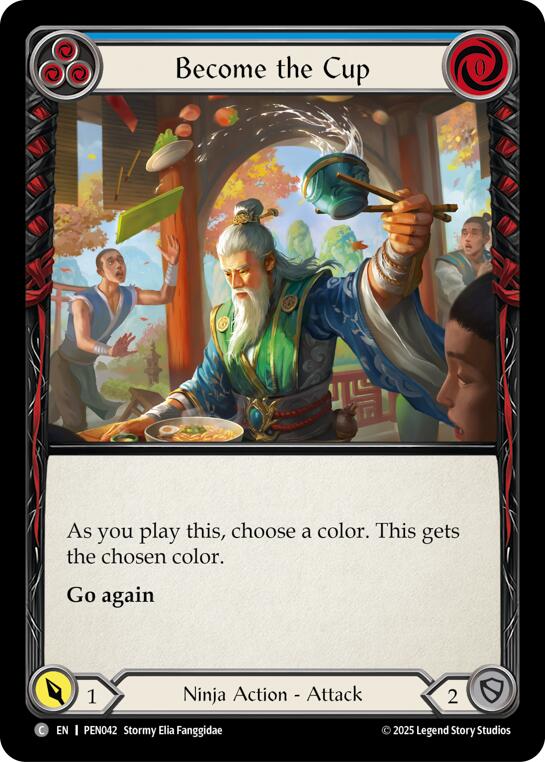 Become The Cup (Blue) (Rainbow Foil) [PEN042] (Compendium of Rathe)  Rainbow Foil | Card Citadel