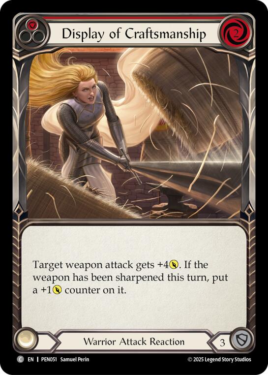 Display Of Craftsmanship (Red) (Rainbow Foil) [PEN051] (Compendium of Rathe)  Rainbow Foil | Card Citadel