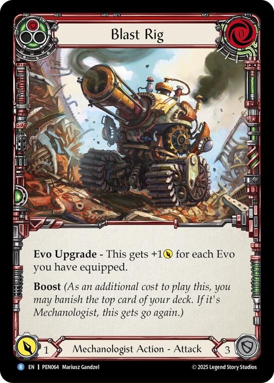 Blast Rig (Red) (Rainbow Foil) [PEN064] (Compendium of Rathe)  Rainbow Foil | Card Citadel