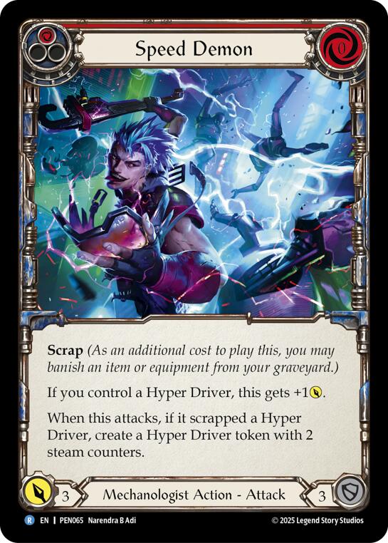 Speed Demon (Red) (Rainbow Foil) [PEN065] (Compendium of Rathe)  Rainbow Foil | Card Citadel