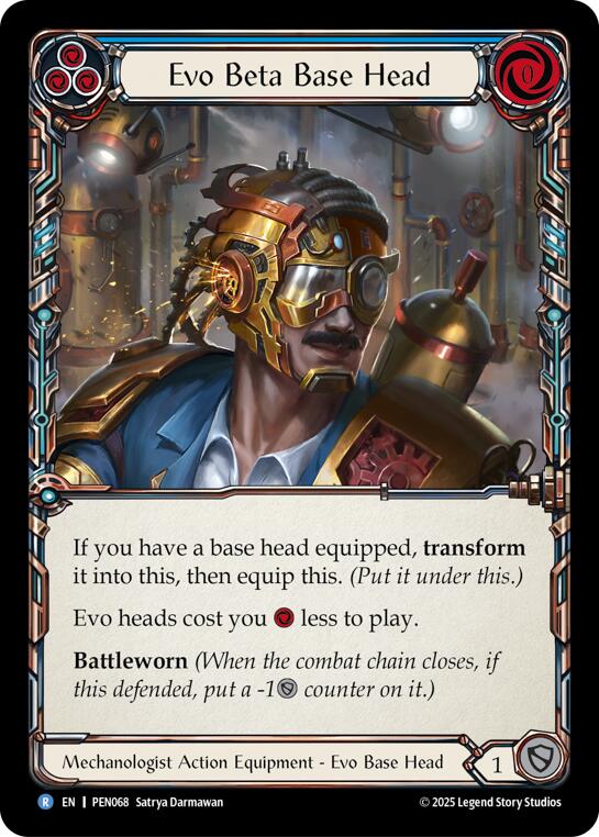 Evo Beta Base Head (Blue) (Regular) [PEN068] (Compendium of Rathe) | Card Citadel