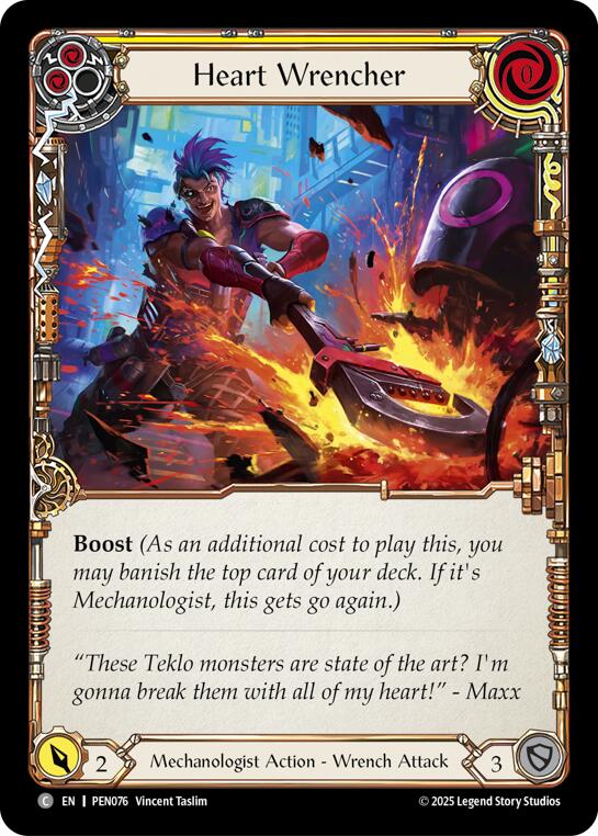 Heart Wrencher (Yellow) (Rainbow Foil) [PEN076] (Compendium of Rathe)  Rainbow Foil | Card Citadel
