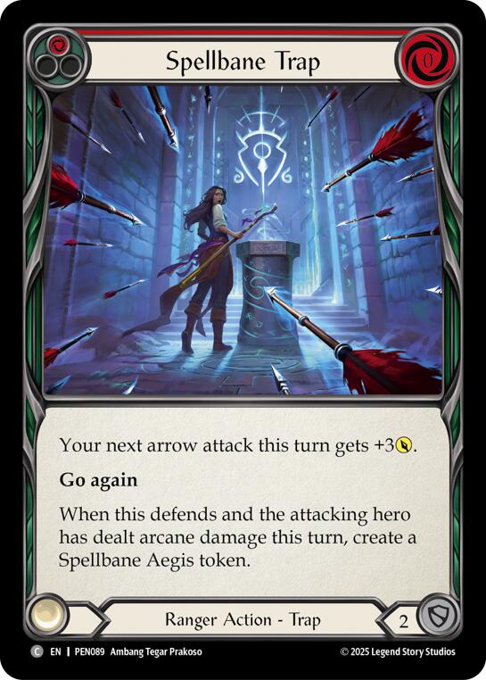 Spellbane Trap (Red) (Rainbow Foil) [PEN089] (Compendium of Rathe)  Rainbow Foil | Card Citadel