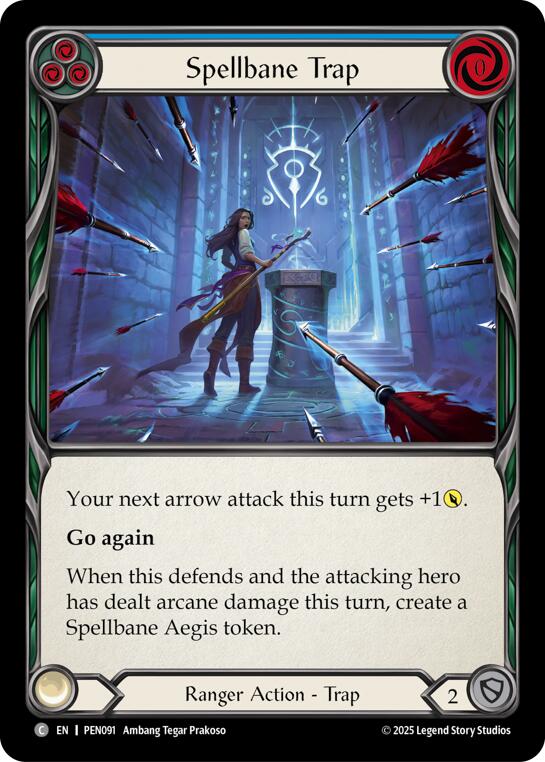 Spellbane Trap (Blue) (Rainbow Foil) [PEN091] (Compendium of Rathe)  Rainbow Foil | Card Citadel