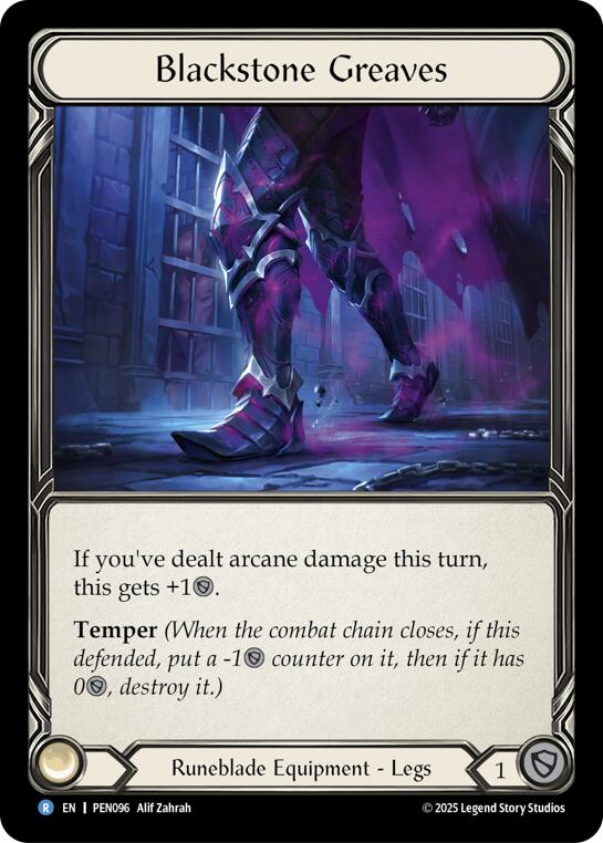 Blackstone Greaves [PEN096] (Compendium of Rathe) | Card Citadel