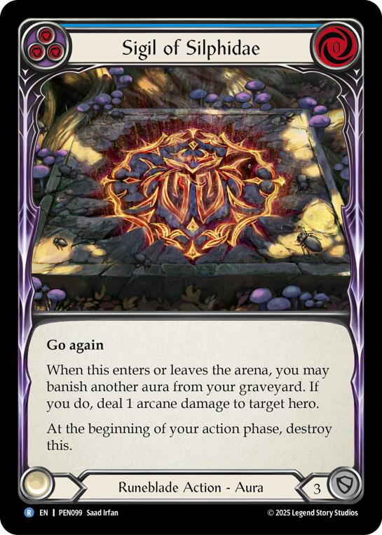 Sigil Of Silphidae (Blue) (Cold Foil) [PEN099] (Compendium of Rathe)  Cold Foil | Card Citadel
