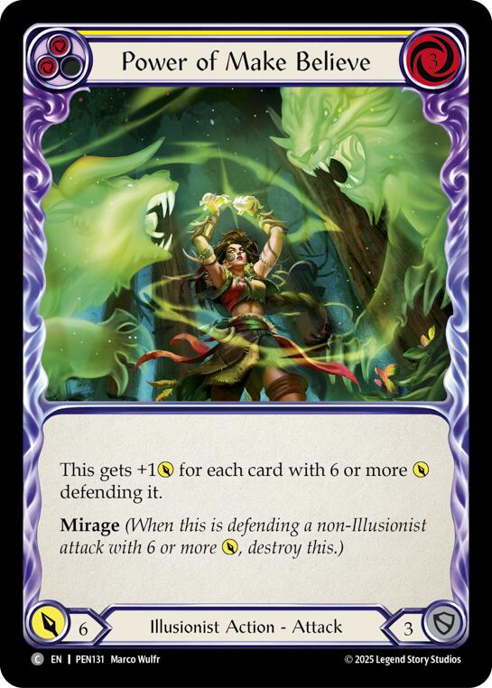 Power Of Make Believe (Yellow) (Rainbow Foil) [PEN131] (Compendium of Rathe)  Rainbow Foil | Card Citadel