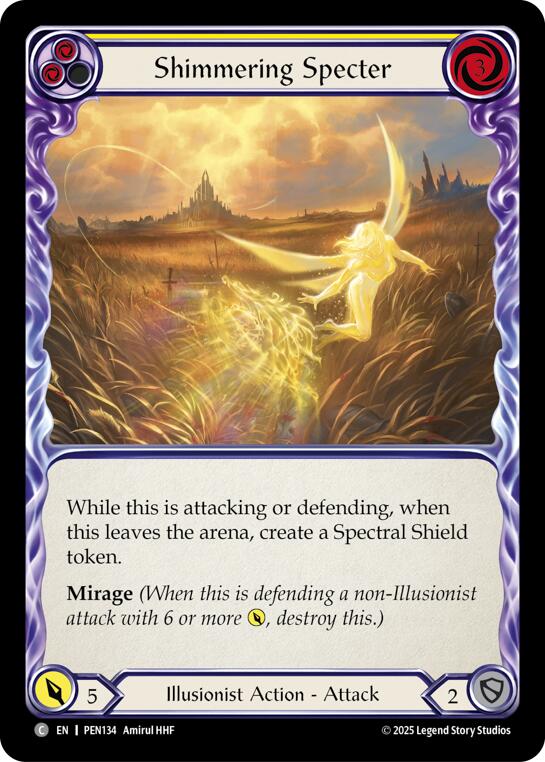 Shimmering Specter (Yellow) (Rainbow Foil) [PEN134] (Compendium of Rathe)  Rainbow Foil | Card Citadel