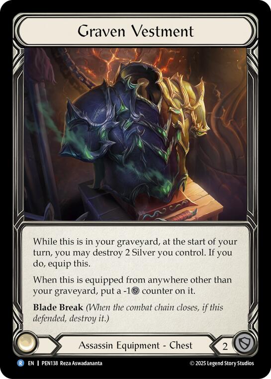 Graven Vestment [PEN138] (Compendium of Rathe)  Cold Foil | Card Citadel