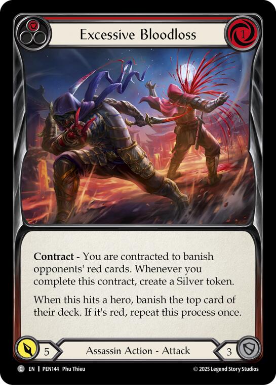 Excessive Bloodloss (Red) (Rainbow Foil) [PEN144] (Compendium of Rathe)  Rainbow Foil | Card Citadel
