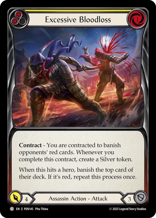 Excessive Bloodloss (Yellow) (Rainbow Foil) [PEN145] (Compendium of Rathe)  Rainbow Foil | Card Citadel