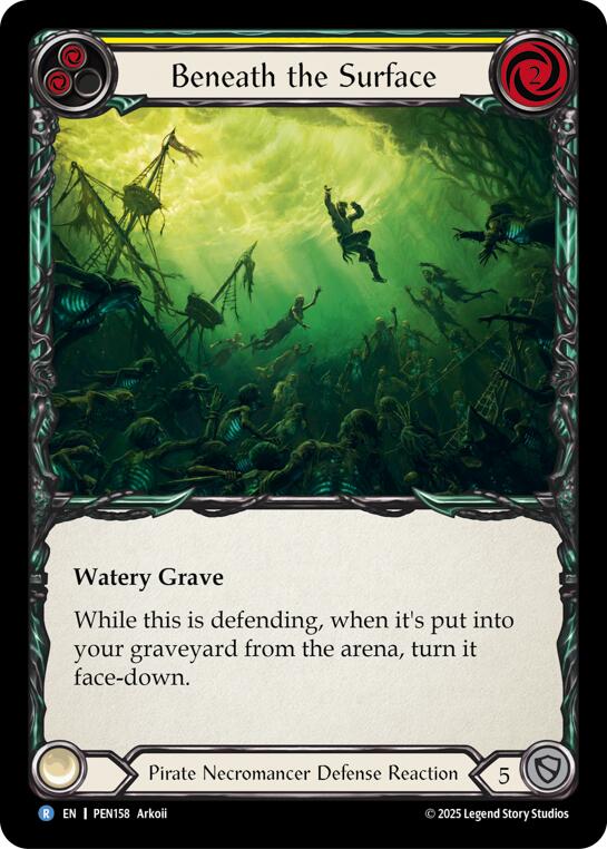 Beneath The Surface (Yellow) (Rainbow Foil) [PEN158] (Compendium of Rathe)  Rainbow Foil | Card Citadel
