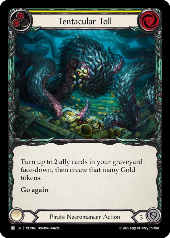 Tentacular Toll (Yellow) (Rainbow Foil) [PEN163] (Compendium of Rathe)  Rainbow Foil | Card Citadel