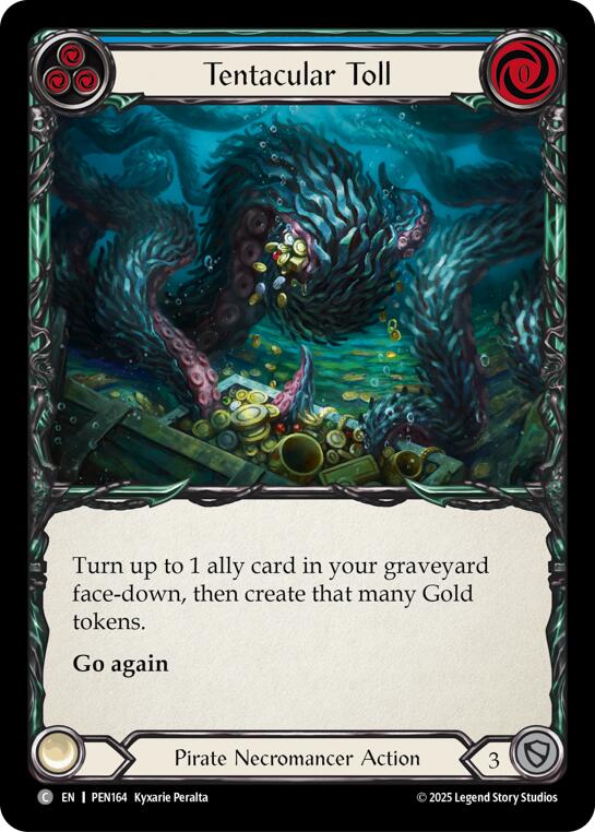 Tentacular Toll (Blue) (Rainbow Foil) [PEN164] (Compendium of Rathe)  Rainbow Foil | Card Citadel