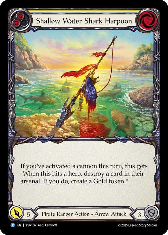 Shallow Water Shark Harpoon (Yellow) (Regular) [PEN166] (Compendium of Rathe) | Card Citadel