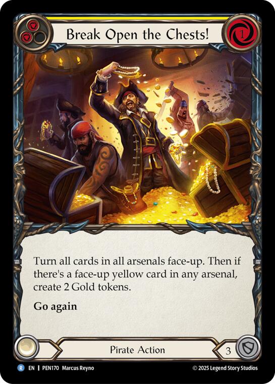 Break Open The Chests (Yellow) (Rainbow Foil) [PEN170] (Compendium of Rathe)  Rainbow Foil | Card Citadel