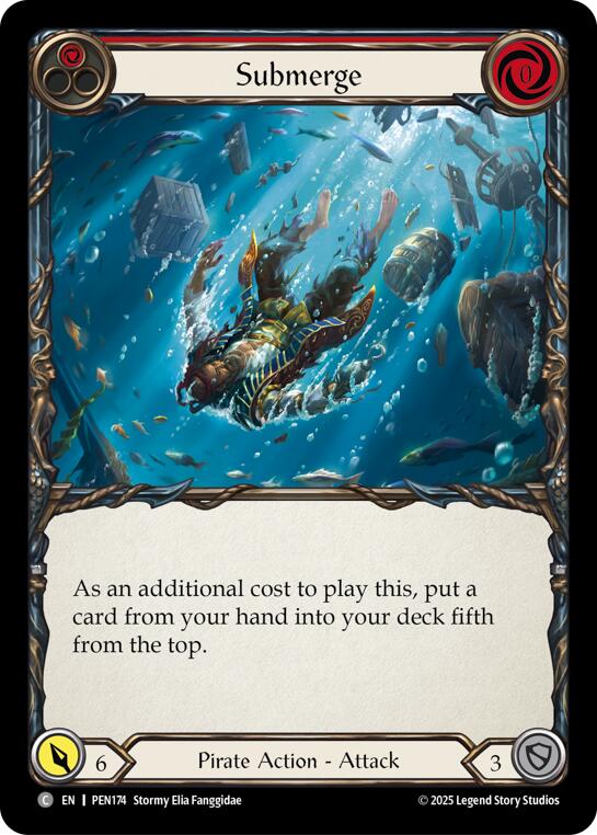 Submerge (Red) (Rainbow Foil) [PEN174] (Compendium of Rathe)  Rainbow Foil | Card Citadel