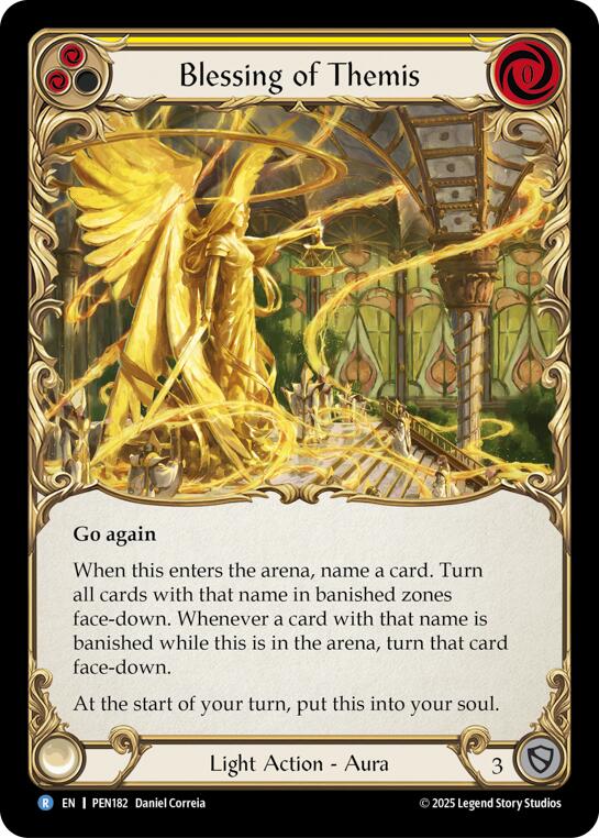 Blessing Of Themis (Yellow) (Regular) [PEN182] (Compendium of Rathe) | Card Citadel