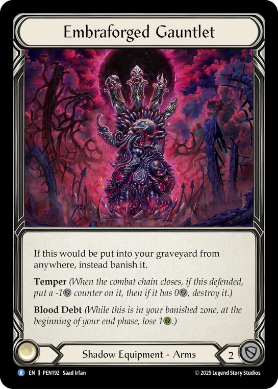 Embraforged Gauntlet [PEN192] (Compendium of Rathe) | Card Citadel