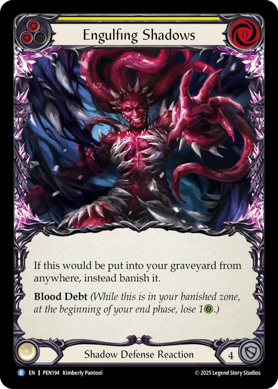 Engulfing Shadows (Yellow) (Regular) [PEN194] (Compendium of Rathe) | Card Citadel