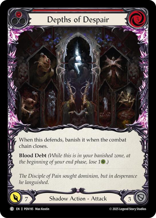 Depths Of Despair (Red) (Rainbow Foil) [PEN195] (Compendium of Rathe)  Rainbow Foil | Card Citadel