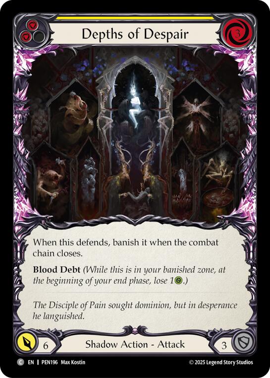 Depths Of Despair (Yellow) (Rainbow Foil) [PEN196] (Compendium of Rathe)  Rainbow Foil | Card Citadel