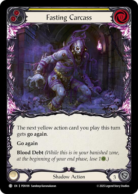 Fasting Carcass (Yellow) (Regular) [PEN199] (Compendium of Rathe) | Card Citadel
