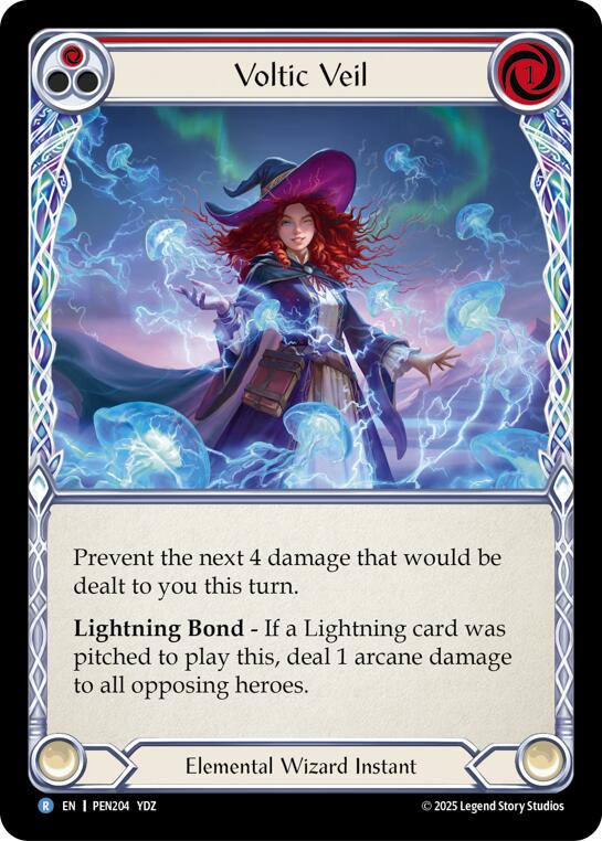Voltic Veil (Red) (Regular) [PEN204] (Compendium of Rathe) | Card Citadel