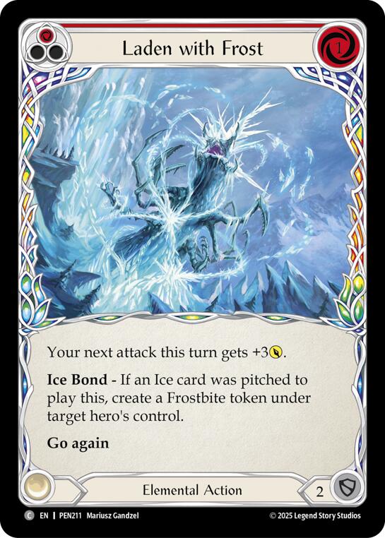 Laden With Frost (Red) (Rainbow Foil) [PEN211] (Compendium of Rathe)  Rainbow Foil | Card Citadel